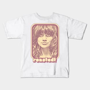 Linda Ronstadt /// Retro 70s Style Fan Art Design Kids T-Shirt